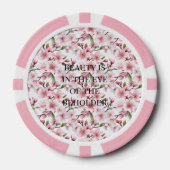 Pretty Pink Cherry Blossom Flowers Poker Chips (Voorkant)