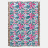 Pretty Pink Coquette Bow And Tree Sprig Pattern Deken (Voorkant Verticaal)