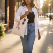 Pretty Pink Floral Branch Spring Blossom Tote Bag