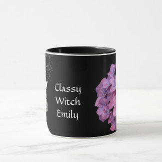 Pretty pink floral fashion girl face femme mug mok