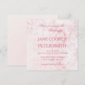 Pretty pink flowers Budget Wedding Invitation (Devant / Derrière)