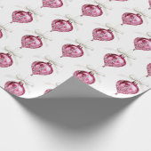 Pretty Pink Glam Christmas Ornaments Cadeaupapier (Hoek)