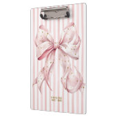Pretty Pink Gold Confetti Bow Klembord (Links)