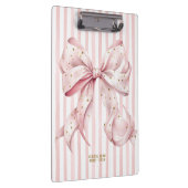 Pretty Pink Gold Confetti Bow Klembord (Rechts)