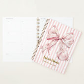 Pretty Pink Gold Confetti Bow School Planner (Display)