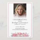 Pretty Pink Hydrangea Celebrating Life - Funeral Programma (Voorkant)