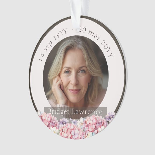 Pretty Pink Hydrangea Remembrance Memorial (devant)