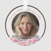 Pretty Pink Hydrangea Remembrance Memorial (devant)