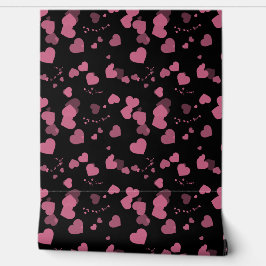 Pretty pink love hearts wallpaper behang
