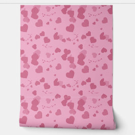 Pretty pink love hearts wallpaper behang