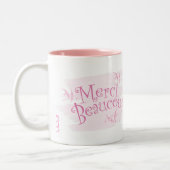 Pretty Pink "Merci Beaucoup" Thank You Gift Mug (Gauche)