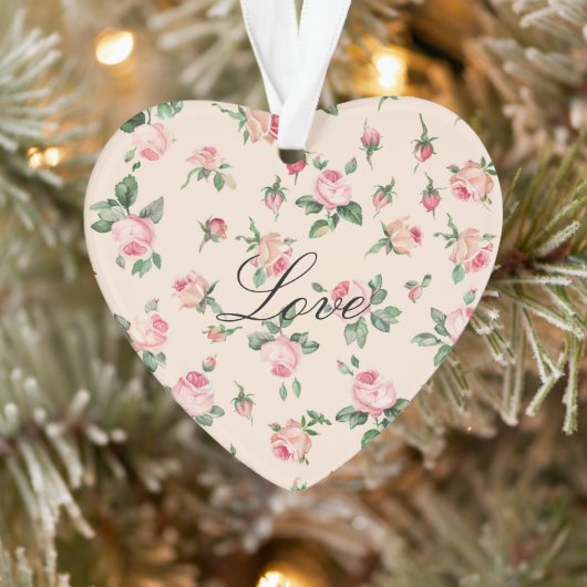 Pretty Pink Roses Floral Christmas (Arbre)