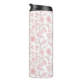 Pretty Pink Roses Floral Thermosbeker (Geroteerd rechts)