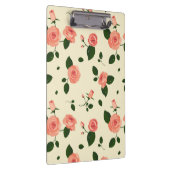 Pretty Pink Roses Pastel Pink Pattern Klembord (Rechts)