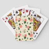 Pretty Pink Roses Pastel Pink Pattern Pokerkaarten (Achterkant)