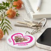 Pretty Pony in Pink Valentine's Day Sleutelhanger (Voorkant Rechts)