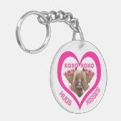 Pretty Pony in Pink Valentine's Day Sleutelhanger (Voorkant Links)