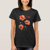 Pretty Poppy Flowers Personalized Women's T-Shirt (Devant)