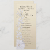 Pretty Posy Wedding Programme - Champagne métalliq (Devant / Derrière)