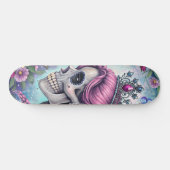 Pretty Princess Skull Skateboard (Horz)