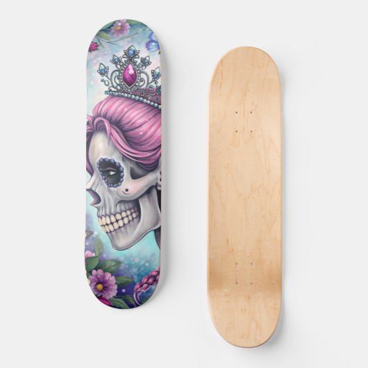 Pretty Princess Skull Skateboard (Recto)