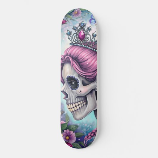 Pretty Princess Skull Skateboard (Recto)