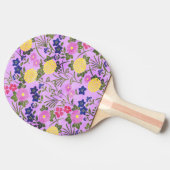 Pretty Purple Vintage Flower Pattern Tafeltennisbatje (Zijkant)