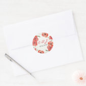 Pretty Red Poppies stickers de mariage floral (Enveloppe)