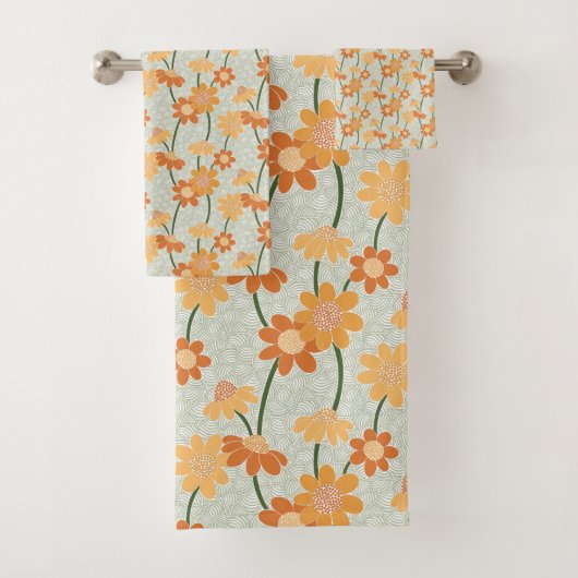 Pretty retro muted 1970 s flowers (En situation)