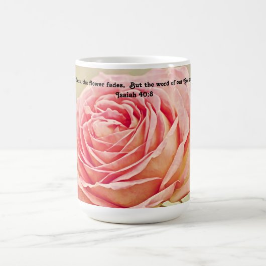 Pretty Rose Bible Scripture Mug Cup (Centre)