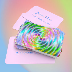 Pretty Roze en Pastel Fractalscope Visitekaartje