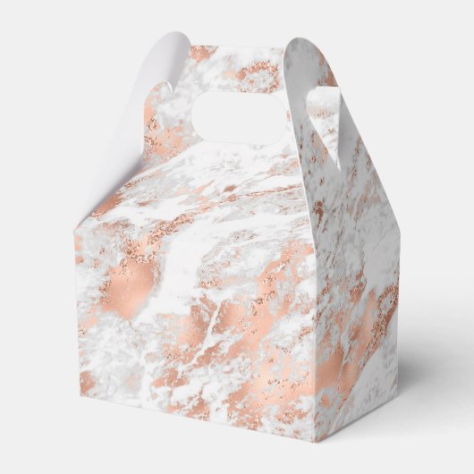 Pretty Roze Goud Wit Glitzy Marmer Bedankdoosjes (Achterkant)