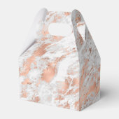 Pretty Roze Goud Wit Glitzy Marmer Bedankdoosjes (Voorkant Zijde)