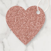 Pretty Roze Goud Witte Glitzy Marmer     Bedankjes Labels (Achterkant)