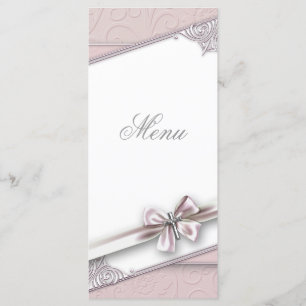 Pretty Roze Kruis Menukaart