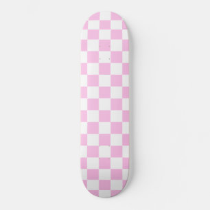 Pretty Roze & Witte Checker Skateboard