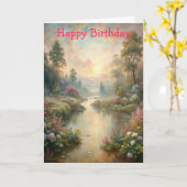 Pretty Scenic Lake Kaart (Gele Bloem)