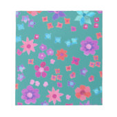 Pretty Sea Green Flower Power Bloc-notes ou Jotter (Devant)