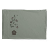 Pretty Soft Green Floral Pillowcase Set Kussensloop (Achterkant-Links)