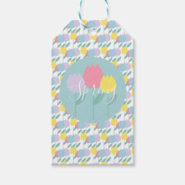 Pretty Spring Tulips Pastel Floral Birthday Party Cadeaulabel