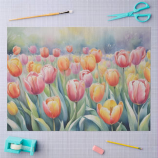 Pretty spring tulips tissuepapier