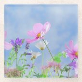 Pretty Spring Wild Flowers Glazen Onderzetter (Voorkant)