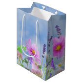 Pretty Spring Wild Flowers Medium Cadeauzakje (Voorkant Gekanteld)