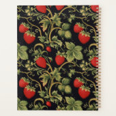 Pretty strawberries pattern script name Recipe Planner (Achterkant)