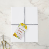 Pretty Sunflower Baby Shower Cadeaulabel (Met Touw)