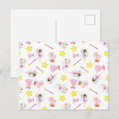 Pretty Tooth Fairy Magic Wand White Teeth Briefkaart (Voorkant / Achterkant)