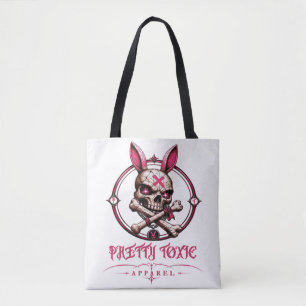 Pretty Toxic Skull Bunny Dames Pastel Goth Streetw Draagtas