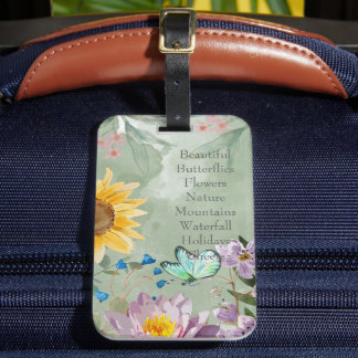 Pretty watercolor artwork with beautiful messages bagagelabel