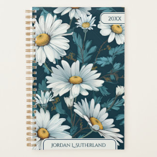 Pretty Watercolor Daisy Personalized Logo Planner
