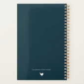 Pretty Watercolor Daisy Personalized Logo Planner (Achterkant)